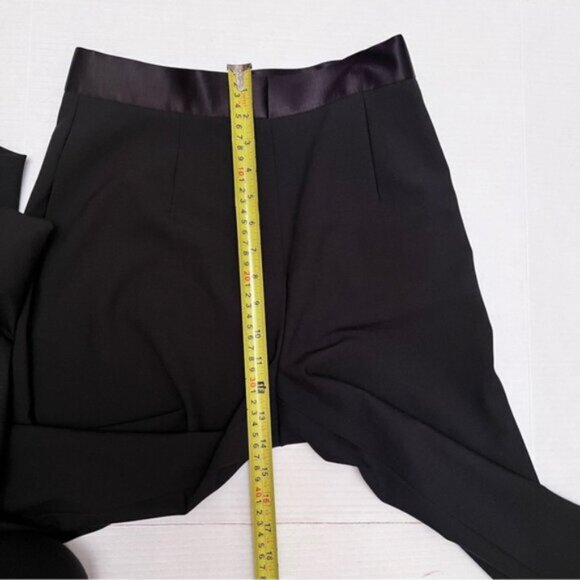 NENSI DOJAKA  BNWOT Satin-trimmed crepe wide-leg pant Made in Italy M - Picture 13 of 16